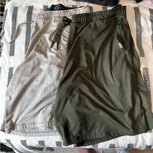 Eddie Bauer Olive Green and grey shorts